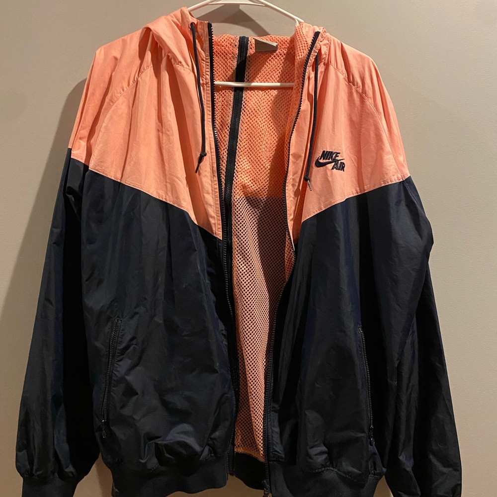 Nike Air Peach and Navy Blue Windbreaker Waterproof